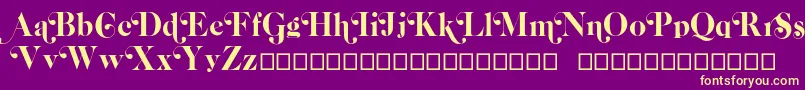 Casloncpswash Font – Yellow Fonts on Purple Background