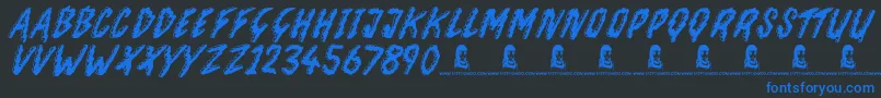 ChocolateSmoothie Font – Blue Fonts on Black Background