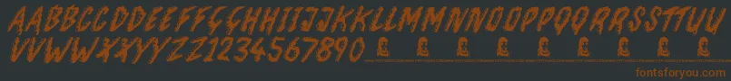 ChocolateSmoothie Font – Brown Fonts on Black Background