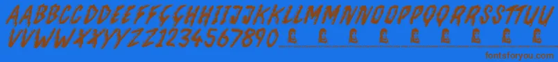 ChocolateSmoothie Font – Brown Fonts on Blue Background