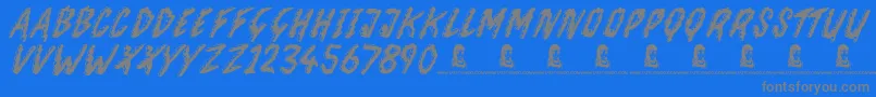 ChocolateSmoothie Font – Gray Fonts on Blue Background