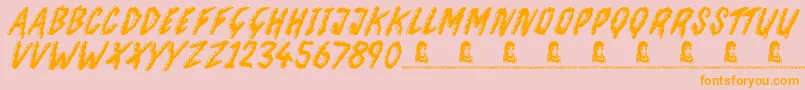 ChocolateSmoothie Font – Orange Fonts on Pink Background