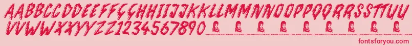 ChocolateSmoothie Font – Red Fonts on Pink Background