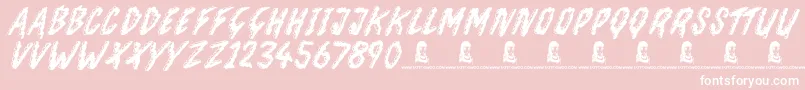 ChocolateSmoothie Font – White Fonts on Pink Background