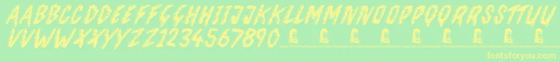 ChocolateSmoothie Font – Yellow Fonts on Green Background