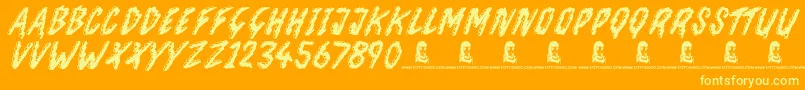 ChocolateSmoothie Font – Yellow Fonts on Orange Background