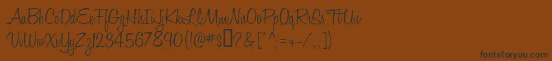 Police Honeyscript – polices noires sur fond brun