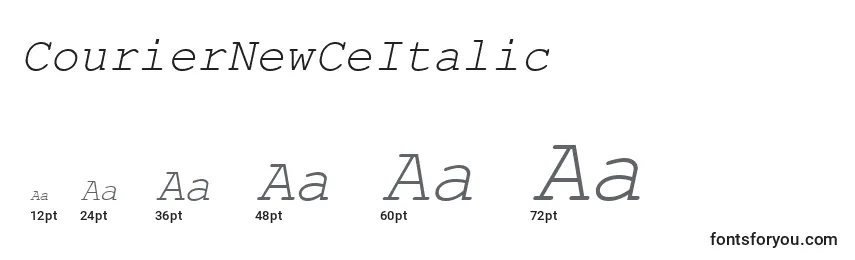 Размеры шрифта CourierNewCeItalic