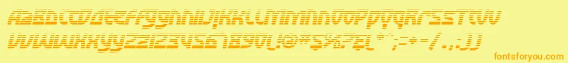 SfRetroesqueFxOblique Font – Orange Fonts on Yellow Background