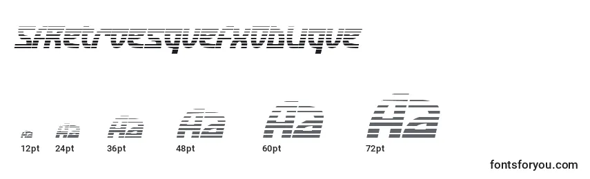 Размеры шрифта SfRetroesqueFxOblique