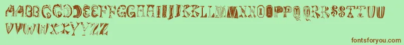 Magyarish Font – Brown Fonts on Green Background