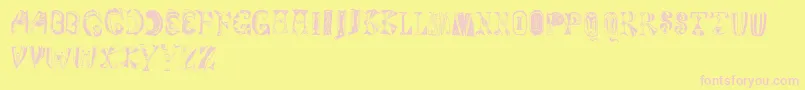 Magyarish Font – Pink Fonts on Yellow Background