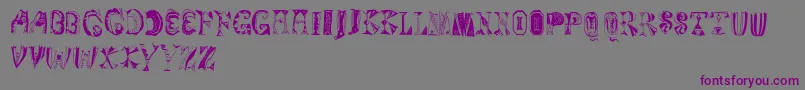 Magyarish Font – Purple Fonts on Gray Background