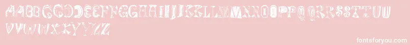 Шрифт Magyarish – белые шрифты на розовом фоне