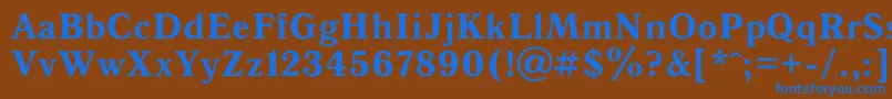Antiqua6 Font – Blue Fonts on Brown Background