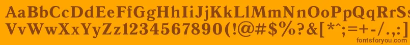 Шрифт Antiqua6 – коричневые шрифты на оранжевом фоне