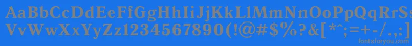 フォントAntiqua6 – 青い背景に灰色の文字