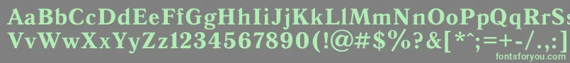 フォントAntiqua6 – 灰色の背景に緑のフォント