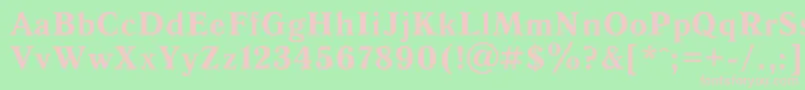 Шрифт Antiqua6 – розовые шрифты на зелёном фоне