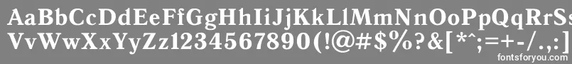 フォントAntiqua6 – 灰色の背景に白い文字