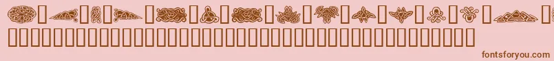 TattooNo1 Font – Brown Fonts on Pink Background