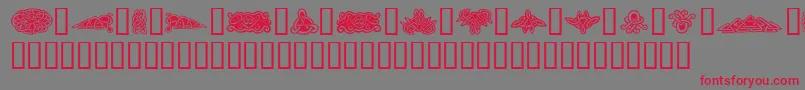 TattooNo1 Font – Red Fonts on Gray Background