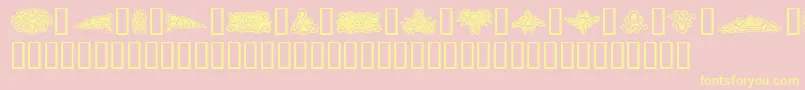 TattooNo1 Font – Yellow Fonts on Pink Background