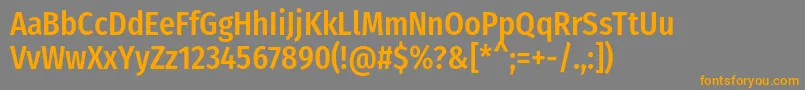 FirasanscondensedMedium Font – Orange Fonts on Gray Background