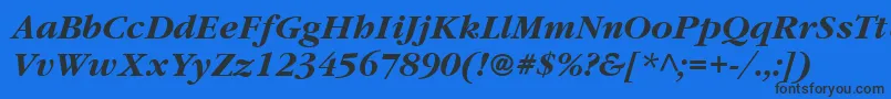 ItcGaramondLtBoldItalic Font – Black Fonts on Blue Background