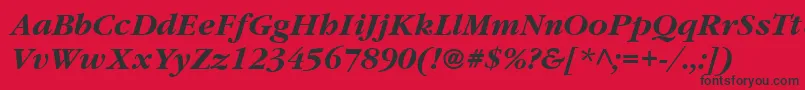 ItcGaramondLtBoldItalic Font – Black Fonts on Red Background