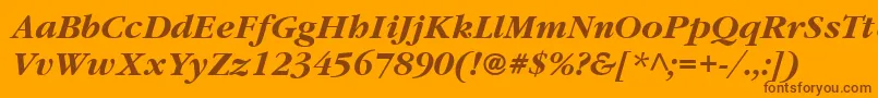 ItcGaramondLtBoldItalic Font – Brown Fonts on Orange Background