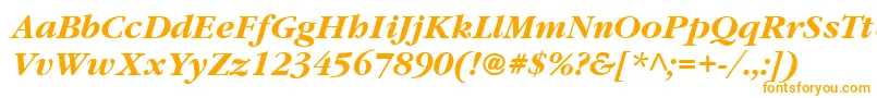 ItcGaramondLtBoldItalic Font – Orange Fonts on White Background