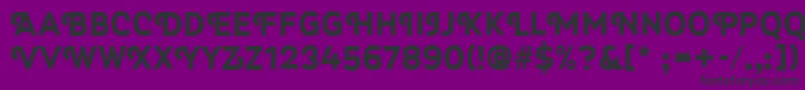 Myra4fCapsBold-fontti – mustat fontit violetilla taustalla