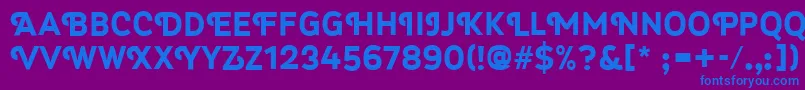 Myra4fCapsBold Font – Blue Fonts on Purple Background