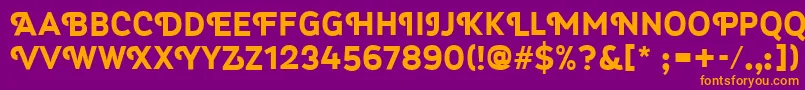 Myra4fCapsBold Font – Orange Fonts on Purple Background