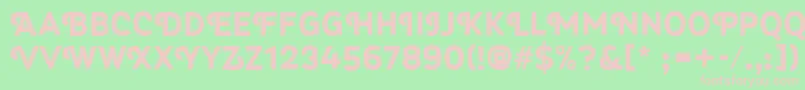 Myra4fCapsBold Font – Pink Fonts on Green Background