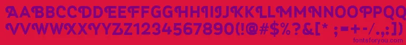 Myra4fCapsBold Font – Purple Fonts on Red Background