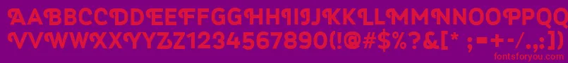 Myra4fCapsBold Font – Red Fonts on Purple Background