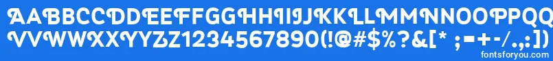 フォントMyra4fCapsBold – 青い背景に白い文字