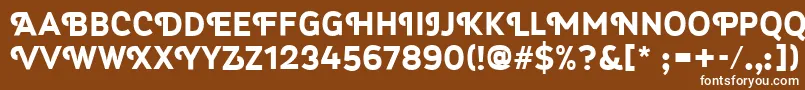 フォントMyra4fCapsBold – 茶色の背景に白い文字