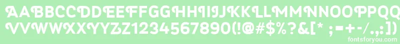 フォントMyra4fCapsBold – 緑の背景に白い文字