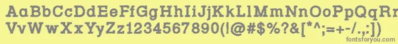 Подробнее о шрифте RowdyTypemachine3Bold Шрифт RowdyTypemachine3Bold – серые шрифты на жёлтом фоне