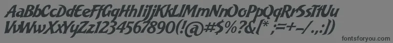 fuente BakeryScript – Fuentes Negras Sobre Fondo Gris