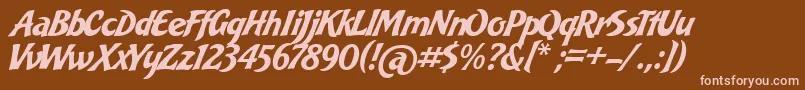 Шрифт BakeryScript – розовые шрифты на коричневом фоне