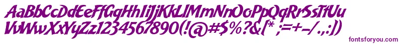 フォントBakeryScript – 紫色のフォント