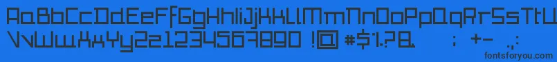 Io Font – Black Fonts on Blue Background