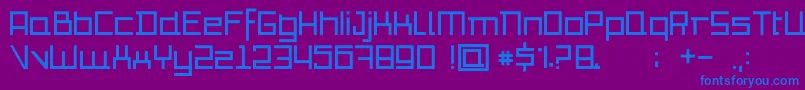 Io Font – Blue Fonts on Purple Background