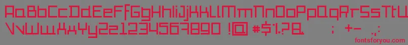 Io Font – Red Fonts on Gray Background