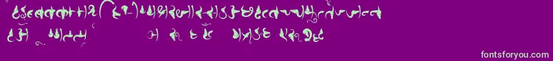 Bhains Font – Green Fonts on Purple Background