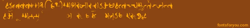 Bhains Font – Orange Fonts on Brown Background